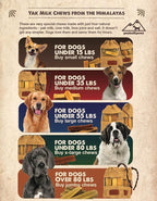peaksNpaws Yak Cheese, High Protein, Himalayan Dogs Chews, Natural Dog Treats, Lactose Free, Long Lasting Dogs Treat for Aggressive Chewers Under 55 lbs 20 Large Chew Sticks
