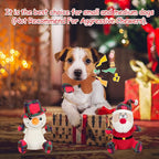 Rypet 3 Pack Dog Christmas Toys Pet Stuffed Plush Toys Interactive Durable Dogs Chew Toys for Medium Small Dogs