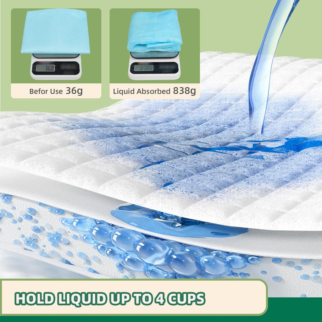 IMMCUTE Heavy Duty Puppy Pee Pads 22"x23"-100 Count | Dog Pee Training Pads Super Absorbent & Leak-Proof | Disposable Pet Piddle and Potty Pads for Puppies | Dogs | Doggie| Cats | Rabbits