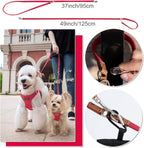 Puppytie No Pull Small Dog Harness with Multifunction Dog Leash,Lightweight Soft Adjustable No Choke Escape Proof Pet Harness Vest Pet Harness Vest,red-Camellia,S