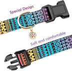 Faygarsle Bohemian Geometric Pattern Dog Collar for Small Medium Large Boys Girls Dogs S