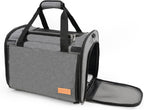 TWDEPART Cat Carrier Backpack - Multifunctional, Firm & Foldable with Roll-Up Shade, Breathable Design Includes Collapsible Bowl & Cushion (Grey)