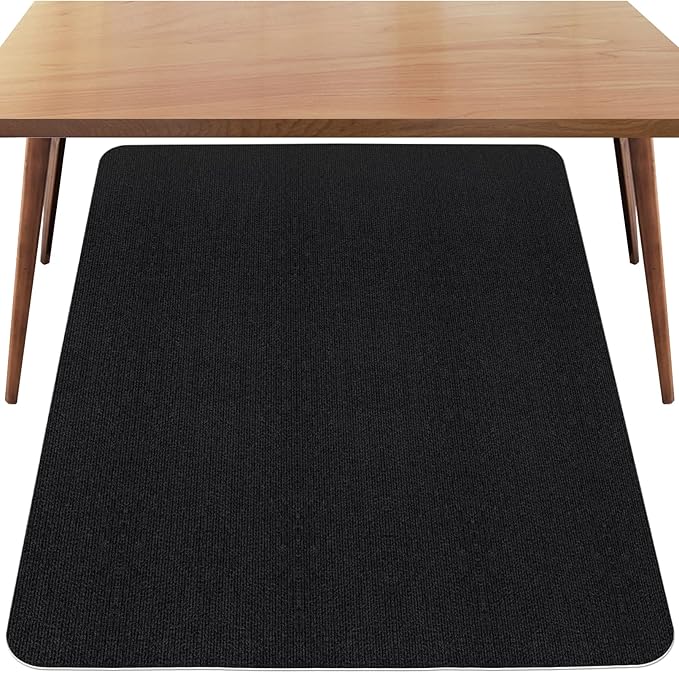 Sycoodeal Office Chair Mat,Computer Gaming Desk Chair Mat for Hard Wood & Tile Floor,Large Anti-Slip Floor Protector Rug,Easy to Clean,48" X 36" Black