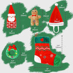 Laifug Christmas Dog Toy, containing rustling Paper Pieces to Attract Pets, Interactive Plush chew Toy, Suitable for Small, Medium and Large Dogs, relieves Canine Anxiety.