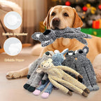 Shuse No Stuffing Dog Toys for Large Dogs, Squeaky Crinkle Interactive Dog Animals Toys, Plush Teething Toys to Keep Them Busy, Cute Funny Dogs Gifts for Small Medium Large Breed