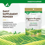NaturVet – Digestive Enzymes - Plus Probiotics & Prebiotics – Helps Support Diet Change & A Healthy Digestive Tract – for Dogs & Cats – 10 oz Powder