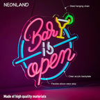 Bar Open Neon Sign for Wall Decor Open Beer Bar LED Light up Signs with Dimmer for Pub Party Man Cave Room Art Decor Gift