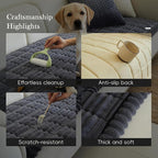 Couch Covers for 3 Cushion Couch Sofa Pet Friendly,Non-Slip Sofa Cover Washable