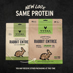 Vital Essentials Freeze-Dried Raw Rabbit Meal or Mixer Dog Food Crunchy Mini Nibs, 25 oz