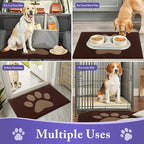 Buganda Dog Door Mat for Muddy Paws, Absorbent Dirt Trapper Non Slip Indoor Doormats, Washable Low-Profile Mat for Mud Dogs, Entryway Carpet for Inside Floor (70x47 Inches, Brown)