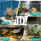YOFOTHS Mini Aquarium Heater Alumina Ceramic, USB 10W Digital Display Thermostat, Compact Thumb-Size Fish Tank Heater with Temperature Control, Black, for 1 Gallon Betta Tanks (USB10W)