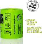 PLANET POOP Home Compostable Dog Poop Bags Extra Long with Handles | Large Single Roll 200 Grab & Go | Un-scented Dog Waste Bag | Leakproof Doggy & Cat Bags | Plant-Based Pet Supplies
