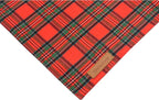 Realeaf Christmas Dog Bandanas 2 Pack, Reversible Red Green Plaid Dog Scarf, Xmas Pet Bandana for Boy and Girl, Premium Durable Fabric, Holiday Check Bandana for Small and Medium Dogs Pets (Small)