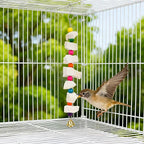 Penitue 2pcs Bird Chew Toys with Calcium Cuttlebone Cuttlefish & Beak Grinding Stone, Natural Perch Cage Accessories for Parakeets, Budgies, Cockatiels Conure Parrot Lovebirds & Small to Medium Birds