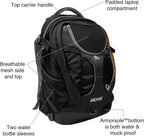 Kurgo G-Train - Dog Carrier Backpack for Small Pets - Cat & Dog Backpack for Hiking, Camping or Travel - Chest Straps & Hip Belt - Reflective - Two Water Bottle Sleeves - Waterproof Bottom (Black)