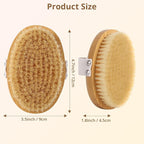 Boar Bristle Cat Brush for Indoor Cats, Cat Hair Brush Gentle Grooming, Reduce Shedding, Soft Hair and Healthy Shine, Bamboo Handheld with Soft Boar Bristles and Band for Short Haired Cats Dogs