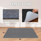 Sycoodeal Office Chair Mat for Hardwood Floor,Office Computer Gaming Chair Mat for Tile Floor,Large Floor Protector Rug,Anti-Slip,Easy to Clean,Grey(55"x36")