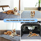 Sunheir Washable Pee Pads for Dogs 72"x72", Extra Large Reusable Puppy Pads Pet Training Pads for Dog Playpen, Waterproof Pee Pads for Puppy Playpen, Whelping Pad, Dog Playpen Indoor - Light Grey