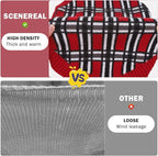 SCENEREAL Turtleneck Dog Sweater for Small Medium Large Dogs Girls Boys, Christmas Plaid Pullover Puppy Sweatershirt, Dogs Cold Weather Outfit Clothes, Ideal Gift for Pet in New Year, Red Plaid XS