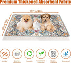 Washable Pee Pads for Dogs, (2 Pack, 36"x42") Upgrade Reusable Puppy Pads with Non-Slip Rug Pad, Super Thickening Absorbent Leakproof Dog Traning Pads Whelping Pad for Dogs, Doggie(Orange)