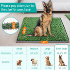 35"X22.6" Dog Grass Pad with Tray - Indoor/Outdoor Artificial Turf Potty Training Mat for Large Dogs, Portable Dog Litter Box for Balcony/Patio, Washable Reusable Pee Pad and Fake Grass for Dogs