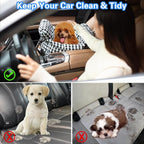 Dog Car Seat for Small Dogs, Portable Puppy Car Seat of Easy Installation, Fashionable Pet Carrier Bag with Large Pockets, Machine Washable Dog Booster Seat (Khaki)