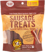 Happy Howie's Sausage Treats - Healthy Dog Treats, Flavorful Slow Cooked Beef, Natural Ingredients, Chewy Dog Treat, Hormone Free - Beef, (Pack of 1)