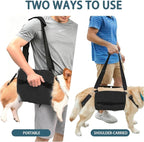 Adjustable Dog Lift Harness, Dog Carry Sling Provides Rear Leg Support for Senior Dogs, Arthritis and After ACL Surgery Dogs,Suitable for Medium to Large Dogs,Black XXL