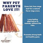 Amazing Dog Treats - Bully Sticks for Small Dogs (12 Inch Small- 50 Count) - Premium Thin Junior Bully Sticks for Dogs