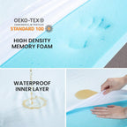 Orthopedic Memory Foam Bed for Large Dogs, Waterproof Cooling Pet Mats for Crate with Removable Washable Cover,Ideal for Arthritic Dogs (Large plus-36"x 27" x 3", Short Plush)