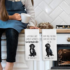 Black Goldendoodle Dog Kitchen Towels Set of 2, Funny Dog Kitchen Decor, Dogs Gifts for Women Men Hand Towel, Pet Owner Gift Decorative Tea Towels Dish Towel 16x24 Inch