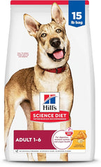 Hill's Science Diet Adult 1-6, Adult 1-6 Premium Nutrition, Dry Dog Food, Chicken & Barley, 15 lb Bag
