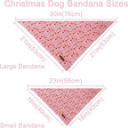 Valentine Dog Bandana, Pink Heart Triangle Bid Scarf for Small Medium Dog, Cotton Pet Kerchief for Girl Boy Dogs or Cats, Red Dog Bandana, Cute Adorable Puppy Bandana