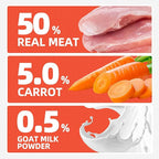 Just Try 16 OZ Carrot Cat Treats for Indoor Cats, Vitamin-Rich Natural Chicken Flavor Healthy Cat Snacks Training Biscuits Eye Health & Skin Support for Cats