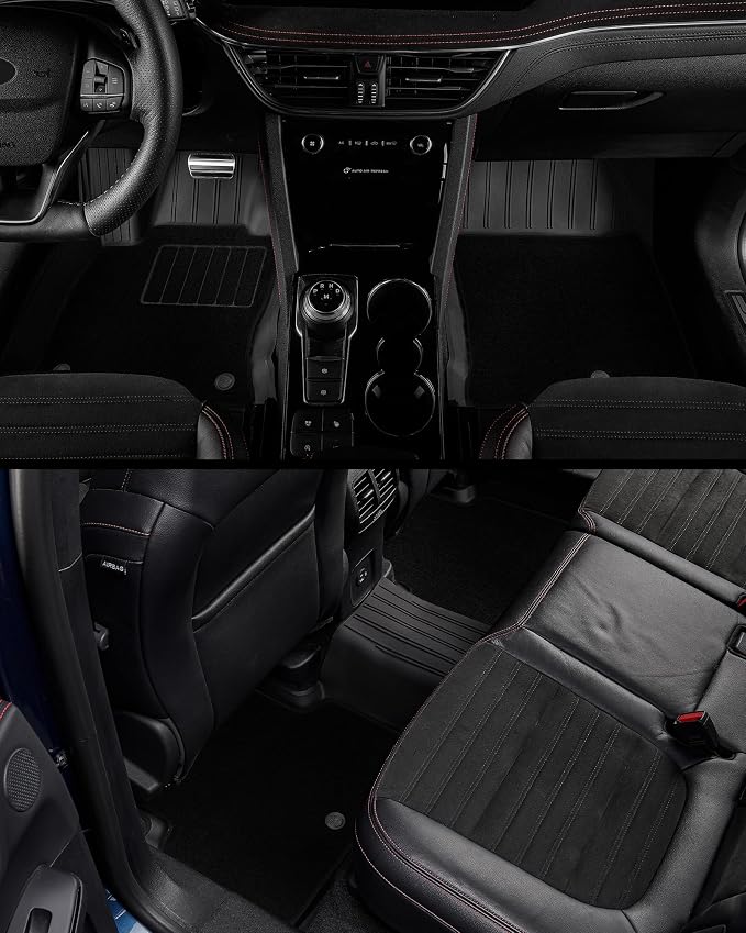 3W Floor Mats & Carpets Custom Fit Toyota Tacoma 2016-2023 (Only for Double Cab and Automatic), TPE Floor Liner Thickened Carpet with Safety Locks and Driver Heel Pad for Tacoma Cars Accessory