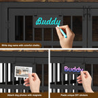 EasyCom 48"/42"/33" Dog Crate Furniture with Name Tag, Heavy Duty Dog Kennel Indoor for Large Dogs, Escape-Proof and Chew-Proof Dog Cage for high Anxiety Dog, Decorate House as TV Stand, End Table