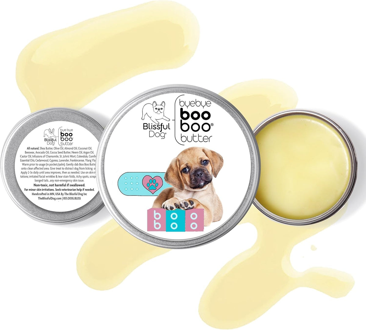 The Blissful Dog Puggle Boo Boo Butter, 16 oz.