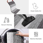 Smiry Dog Door Mat for Muddy Paws, Absorbs Moisture and Dirt, Low-Profile Entryway Mat with Non-Slip Backing, Entry Indoor Outdoor Doormat for Inside Floor (59x20 Inches, Light Grey, Striped)
