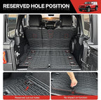 Cargo Liner with Seat Back Cover Fit for 2018-2025 Jeep Wrangler JL Unlimited 4 Door 4X4, Cargo Mat TPE Seat Back Protector for 2024 Jeep Wrangler JL/JLU Accessories(Cargo Mat+ Backrest Mats)