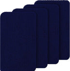 OLANLY Dog Door Mat Set 4-Piece 24x16, Absorbs Moisture and Dirt, Absorbent Non-Slip Washable Doormat, Quick Dry Chenille Mud Mat for Dogs, Entry Indoor Entryway Carpet for Inside Floor, Navy Blue