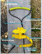 Adjustable Bird Harness with Elastic Leash, Pet Parrot Harness and Leash, Adjustable Training Design Anti-Bite, Bird Nylon Rope with Cute Wing for Conure (Purple,S)