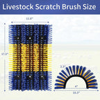 Livestock Scratching Brush, 2Pcs Upgraded Large Cattle Scratcher with 12 Screws, Horse Brushes for Grooming, Relieve Itching on the Back, Livestock Supplies for Horse, Goat, Cow, Pig(XL Brush)