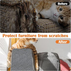 Cat Scratch Furniture Protector-100 x 15.8" Trimmable Self-Adhesive Cats Claws Scratch Pads, Cat Climbing Couch Protector for Protecting Furniture Couch Chair Sofa Cats Pet Gift (Light Gray)