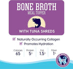 Solid Gold Bone Broth Cat Food Topper - Lickable Wet Cat Food with Protein Shreds for Hydration - Easy to Serve Wet Cat Food Gravy Bone Broth for Cats - Healthy Cat Snacks Treats - Tuna - Single