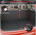 Cargo Mat Compatible with 2024 2025 2026 Chevrolet Traverse (NOT Limited) GMC Acadia 2025 2026 Buick Enclave Cargo Liner Back Seat Cover Chevy Traverse Accessories (Trunk Mat+Backrest Mats)