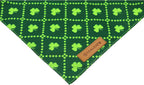 Realeaf St. Patrick's Day Dog Bandanas 2 Pack, Reversible Green Shamrock Pet Scarf for Boy and Girl, Premium Durable Fabric, Holiday Bandana for Small Medium Large and Extra Large Dogs (Small)