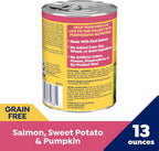 Nature's Recipe Grain Free Salmon, Sweet Potato, and Pumpkin Recipe Wet Dog Food, 13 oz. Can, 12 Count