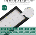 24/7 LED Aquarium Light for 18-24 Inch Plant & Fish Tank IP68, 12-Color & Gradient & Full Spectrum with Sunrise-Daylight-Moonlight, Auto On/Off, Brightness, Extendable Brackets for Freshwater