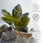 Reptile Plants Decoration, Reptile Plants for Terrarium Decor, Reptile Artificial Plant, Amphibian Habitat Decor Suitable for Reptiles Lizards Geckos, 8.27"x2.76"x10.63", Green