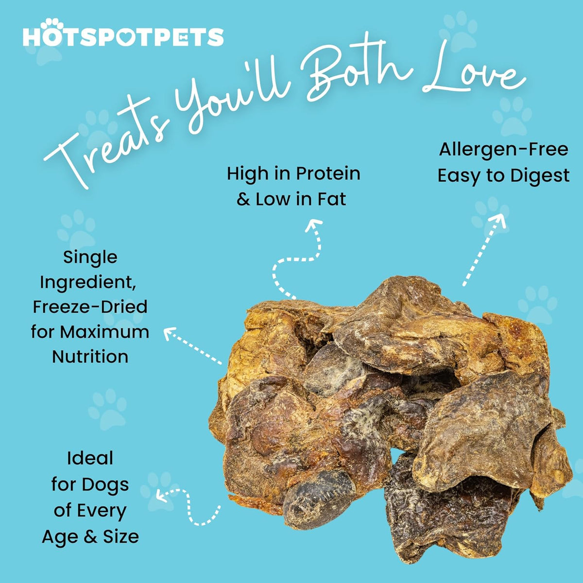 hotspot pets Freeze Dried Turkey Liver Treats for Cats & Dogs -Made in USA, 1lb Big Bag, Single Ingredient All Natural Grain-Free Turkey Liver- Crunchy, Perfect for Training, Topper or Snack